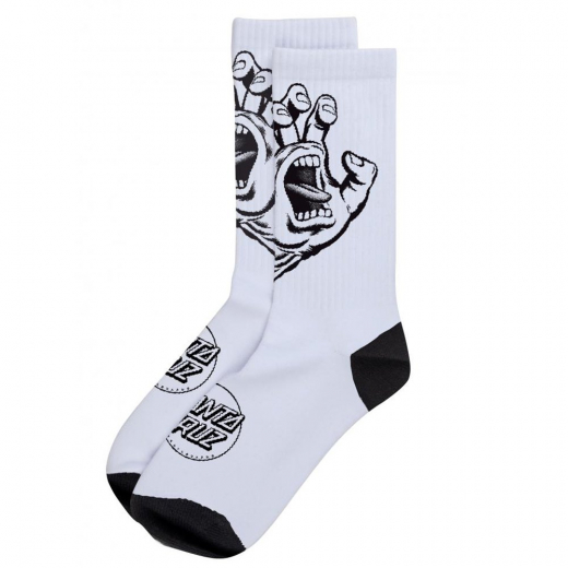 Santa Cruz Screaming Hand Mono white Socken