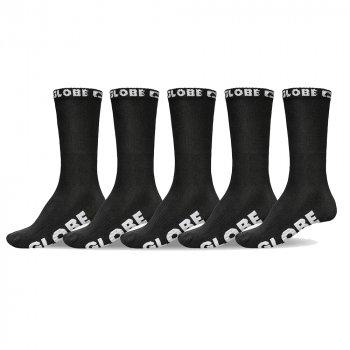 Globe Black Out Pack of 5 Kids Socks